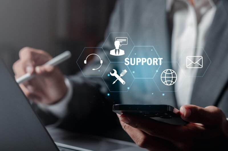 Technical support concept. automation, software, process technology, customer support services. Technical support concept. automation, software, process technology, customer support services.